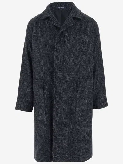 Shop Tagliatore Wool Blend Coat In Grey