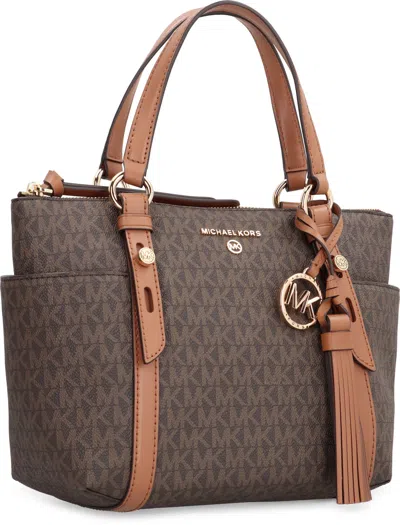 Shop Michael Michael Kors Sullivan Coated Canvas Tote In Brown