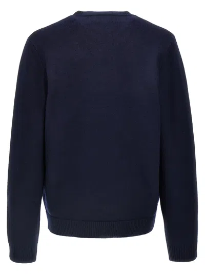 A.p.c. A. P.c. Merino Wool Edward Logo Sweater In Blue