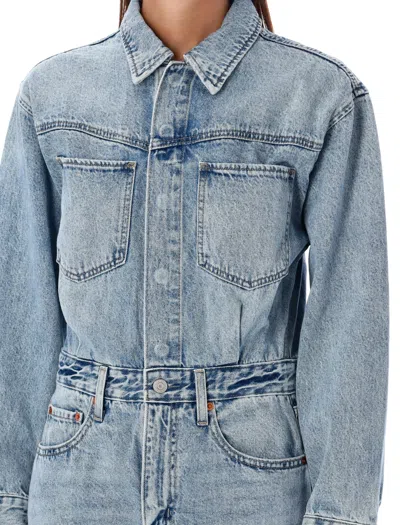 Levi's Mini Logo-tag Midi Dress In Feeling This Light Blue