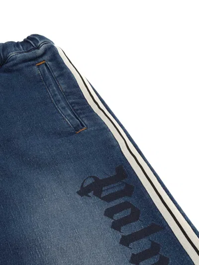 Palm Angels Logo-print Jeans In Blue