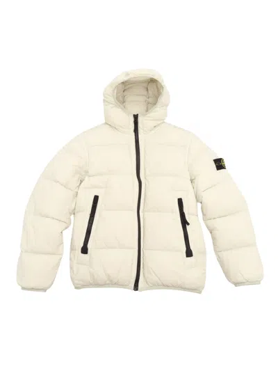 Stone Island Down Jacket In White