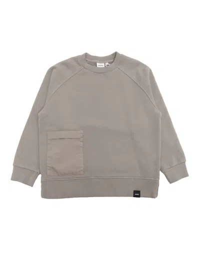Aspesi Logo-tab Cotton Sweatshirt In Grey