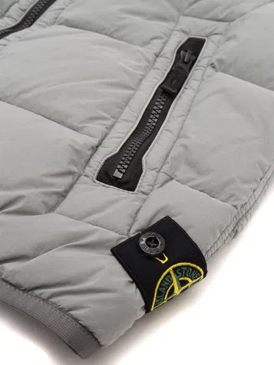 Stone Island Down Jacket In Grey