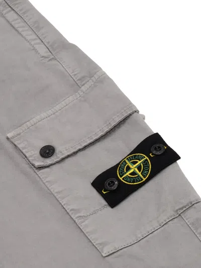 Stone Island Compass-badge Cargo Pants In Grey