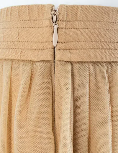 Shop Fabiana Filippi Skirt In Cammello