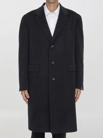 Shop Tagliatore Wool And Cashmere Coat In Grey