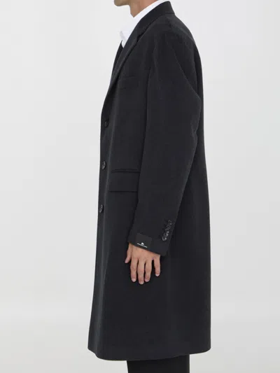 Shop Tagliatore Wool And Cashmere Coat In Grey