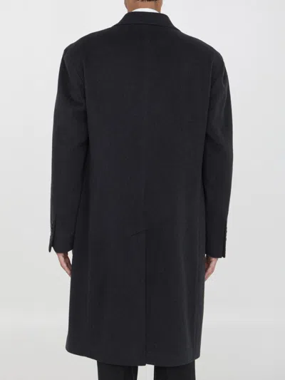 Shop Tagliatore Wool And Cashmere Coat In Grey