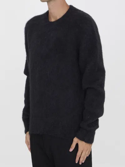 Shop Ami Alexandre Mattiussi Mohair Sweater In Black