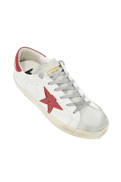 Shop Golden Goose Classic Super-star Sneakers In White/red/ice (white)