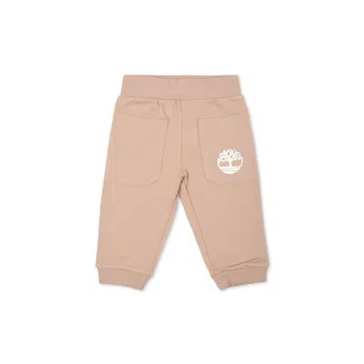 Timberland Beige Trousers For Baby Boy With Logo In Beige