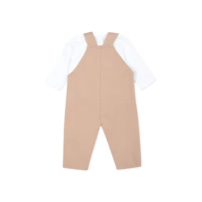 Timberland Beige Trousers For Baby Boy With Logo In Beige