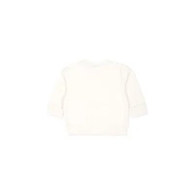 Timberland Ivory Sweatshirt For Baby Boy With Dinosaur Print In Ivory