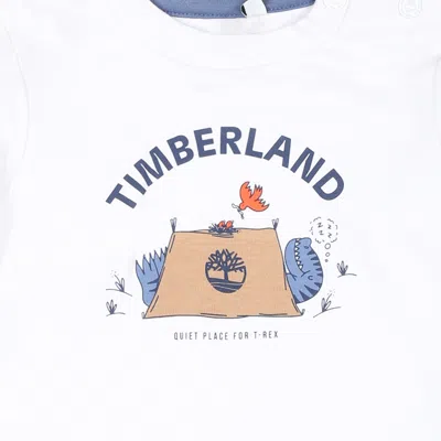 Timberland White T-shirt For Baby Boy With Logo In White