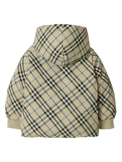 Burberry Childrens Reversible Check Cotton Blend Jacket In Lichen Ip Check