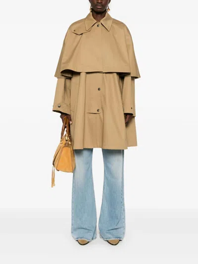 Shop Chloé Parka Mantella In Past Khaki