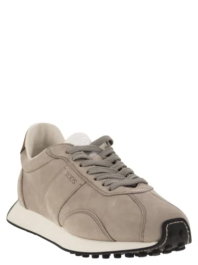 Shop Tod's T Vintage Leather Sneakers In Stone