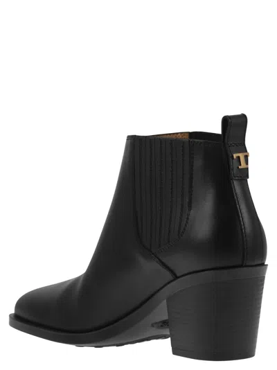 Shop Tod's Leather Boot In Black