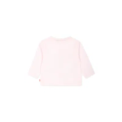Billieblush Pink T-shirt For Baby Girl With Flowers In Pink
