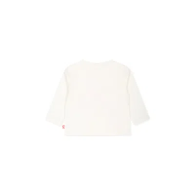 Billieblush Ivory T-shirt For Baby Girl With Rainbow In Ivory