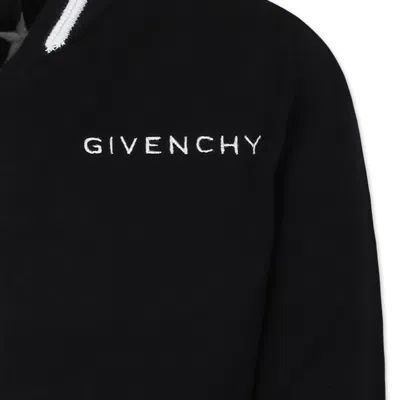 GIVENCHY BLACK CARDIGAN FOR BOY WITH LOGO 