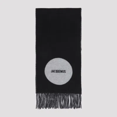 Shop Jacquemus L`echarpe Rond Carre Scarf In Multi Black