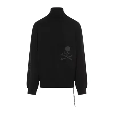 Shop Mastermind Japan Mastermind Patchwork Turtleneck Sweater In Black