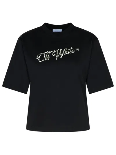 Shop Off-white Black Cotton T-shirt