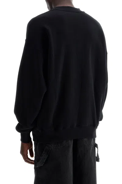 Shop Off-white Off Printed Crewneck Sweatshirt In Black White (black)