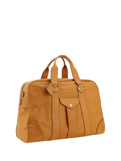 Shop Brunello Cucinelli Travel Bag In Naturale