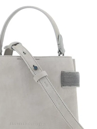 Shop Brunello Cucinelli Handbag In Quarzo