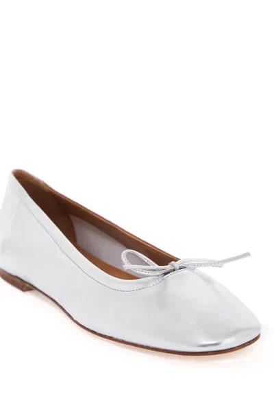 Shop Aeyde Delfina Ballet In Silver (silver)