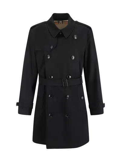 Shop Burberry Kensington Trench Jacket In Black