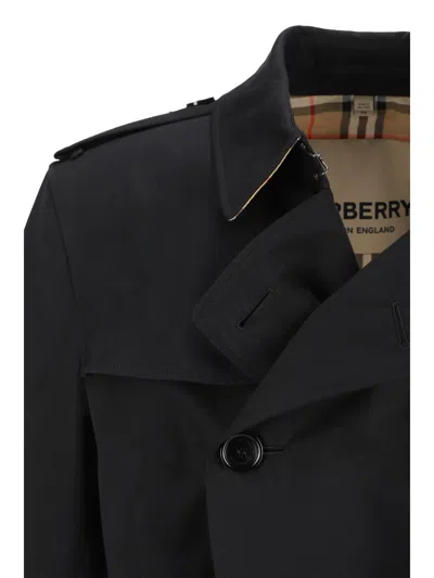 Shop Burberry Kensington Trench Jacket In Black