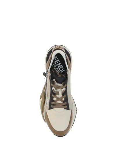 Shop Fendi Flow Running Sneakers In Bian.ice+tab.ne+nocc