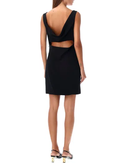 Shop Givenchy Open Back Mini Dress In Black