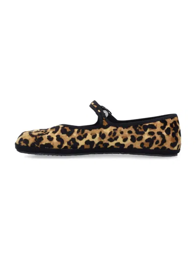 Drogheria Crivellini Woman Ballet Flats Acid Green Size 9 Textile Fibers In Cheetah