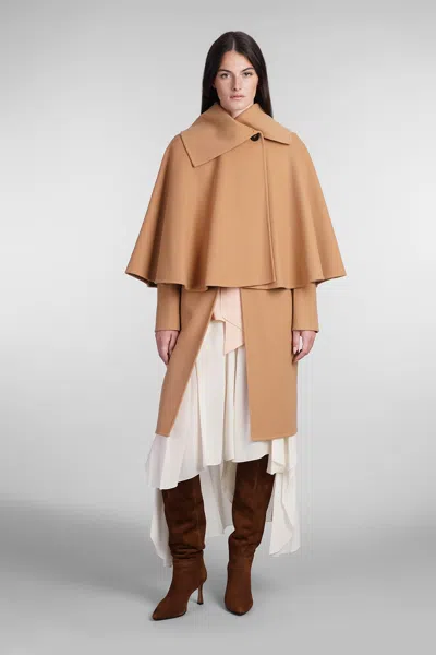 Shop Chloé Coat In Camel Cashmere And Wool