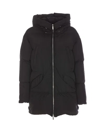 Moorer Black Down Jacket In Black