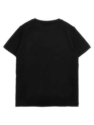 Versace Logo-print Cotton T-shirt In White/black