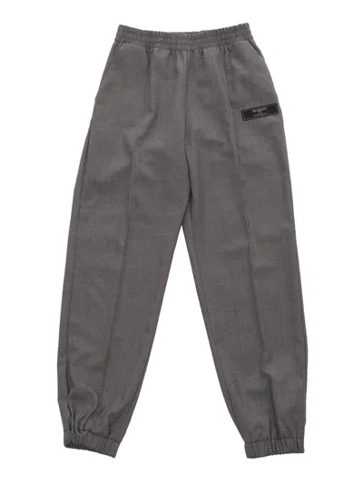 Balmain Woven Trousers In Grey