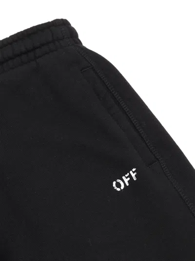 Off-white Off Stamp Plain Sweatpant Black - White In Black