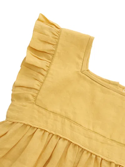 Bonpoint Cassiopee Cotton Dress In Yellow