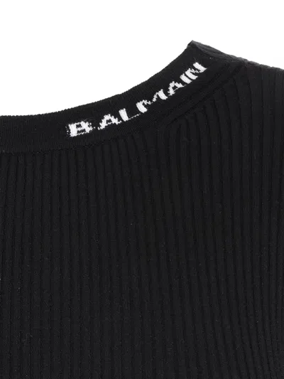 Balmain Knit Dress In Black