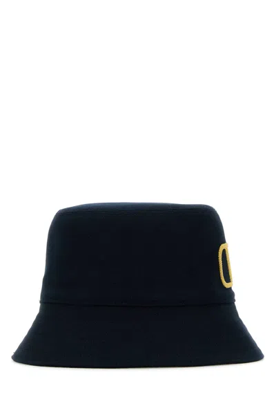 Valentino Garavani Women Printed Cashmere Beanie Hat In Blunotteoro