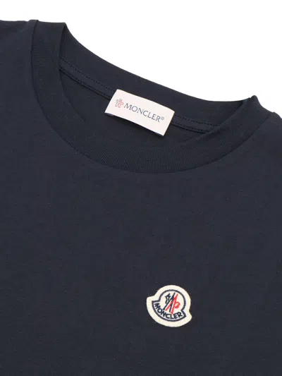 Moncler Kids Ss T-shirt Tripack In Blue