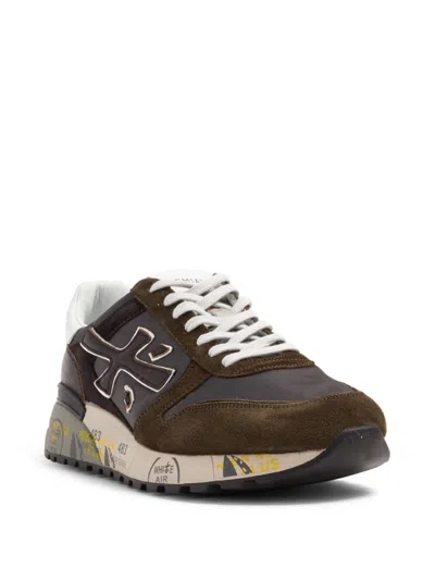 Shop Premiata Mick Sneakers In Military Grey White