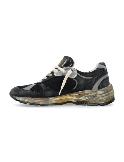 Shop Golden Goose Running Dad In Black Silver White