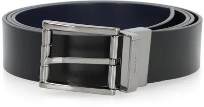 Bally Reversible And Adjustable Leather Belt In Black